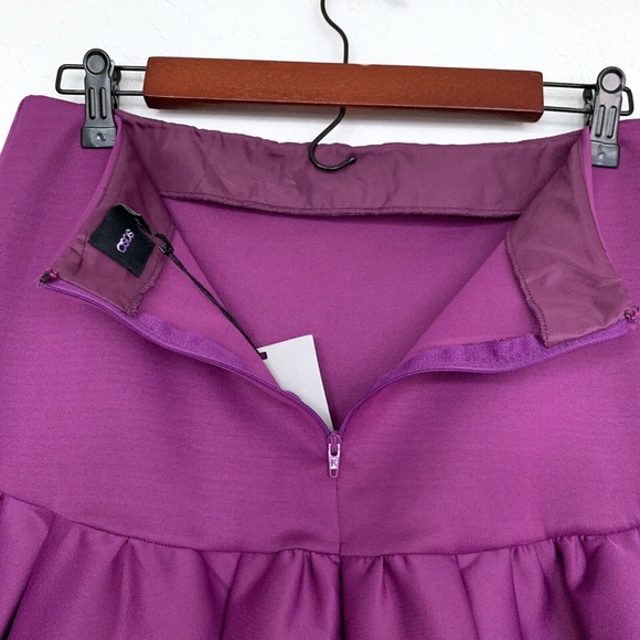ASOS Purple Ruffle Drop Waist Mini Skirt - Picture 6 of 8